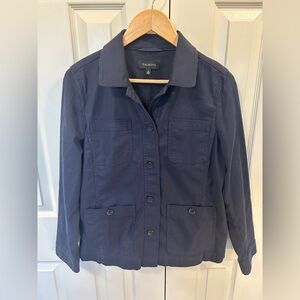 Talbots Cotton Chore Jacket, Navy, Good Condition, Size M